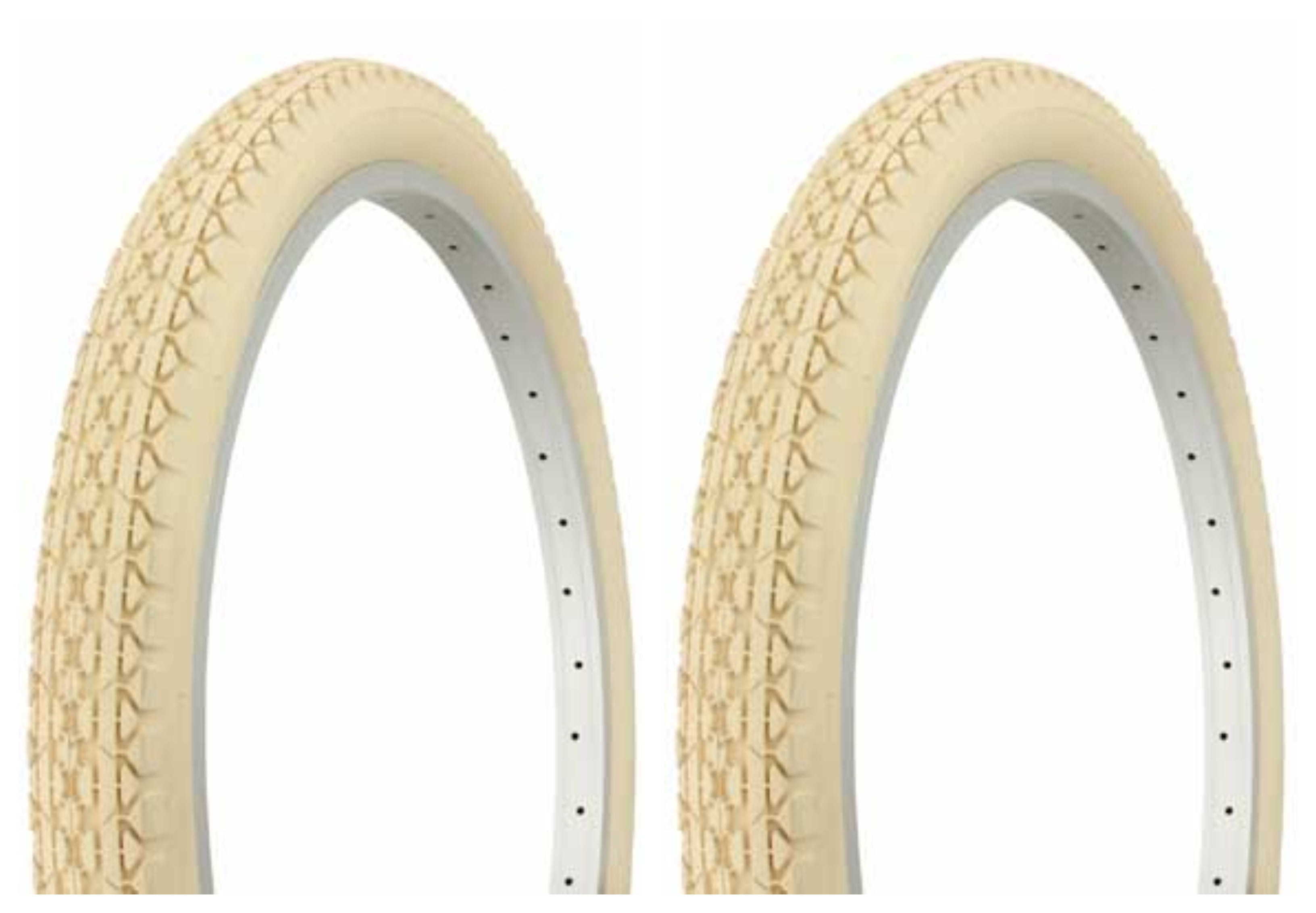 TWO 2 DURO 24X2.125 BICYCLE TIRES DIAMOND PATTERN,GUMWALL,CRUISERS 