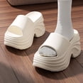 thumbnail image 2 of RotHome Cloud Sandals for Women Open Toe Round Platform Slides Non Slip House Slippers Soft Lightweight Cushion Shower Shoes Summer Vacation Beach Walking Sandals Casual Comfortable, 2 of 6