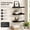 A. Black - Universal Classic Style, variant on White Floating Wall Shelves Set of 3, Rustic Wood Shelves with Metal Brackets for Bathroom Kitchen Bedroom Living Room Storage and Decor
