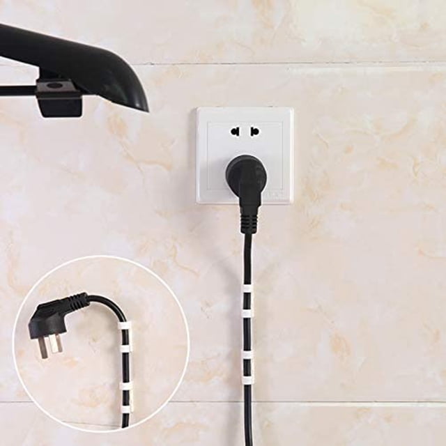 40 abrazaderas de alambre de acabado, organizador de cables autoadhesivo, soporte para cables, organizador de cables, clips para cables para coche, oficina y gestión de cables en el hogar