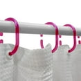 thumbnail image 4 of Clear Pink Plastic Shower Curtain Rings - Set of 12, 4 of 5