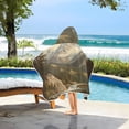 thumbnail image 3 of Yayeee Kids Hooded Towels Toddler Soft Absorbent Beach Bathing Wrap 50" x 23.5", Snow Mountains, 3 of 5