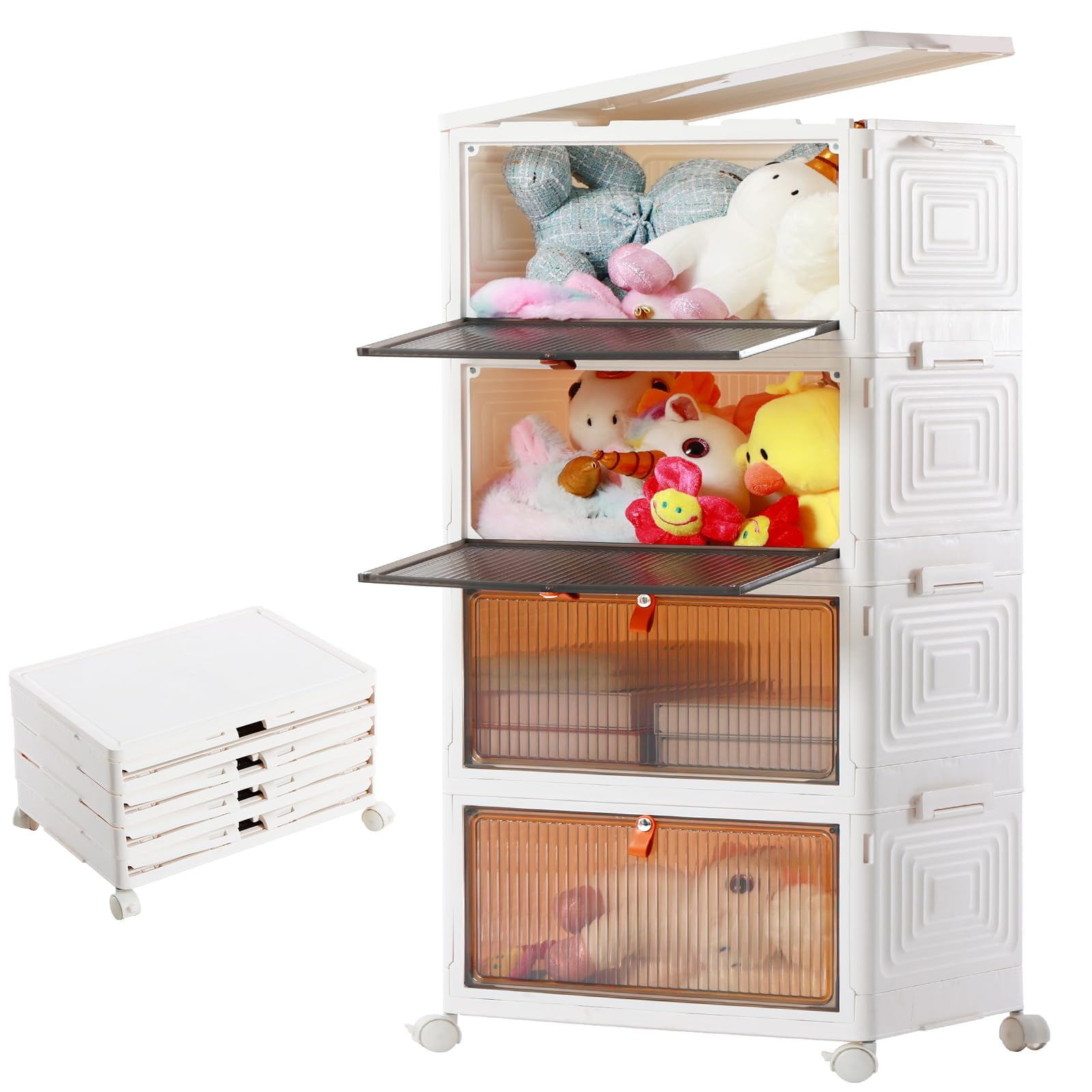 23 qt. Large Plastic Organization and Storage Bin in White AM907C