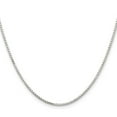 thumbnail image 2 of 925 Sterling Silver Rhodium Plated 1.5mm Sparkle-Cut Round Box Chain Necklace 18 Inch Chain Necklace for Women and Men, 2 of 2
