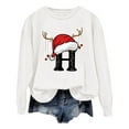 thumbnail image 4 of WEAIXIMIUNG Sweat-Shirt pour Femmes Tendance Imprimé de Noël Décontracté à Manches Longues Pull Col Rond Sweat à Capuche 1, 4 of 4