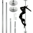 thumbnail image 1 of KFFKFF Expert Dance Pole, Rotating and Stationary Dance Pole Set, Detachable Portable Pole, 45mm Robust Stainless Steel Pole, Fitness Pole with Adjustable Height, Silver, 1 of 9