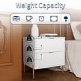 thumbnail image 4 of Boyel Living White 2 Drawers Nightstand, Bedside Table with Storage for Bedroom, Living Room, 4 of 6