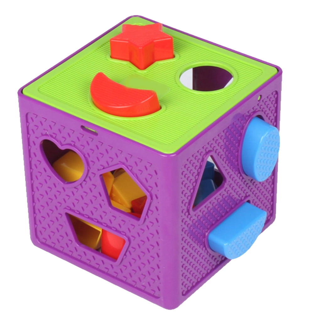 Educational Cube Bricks Animal Geometric Shape Matching Blocks Sorting ...