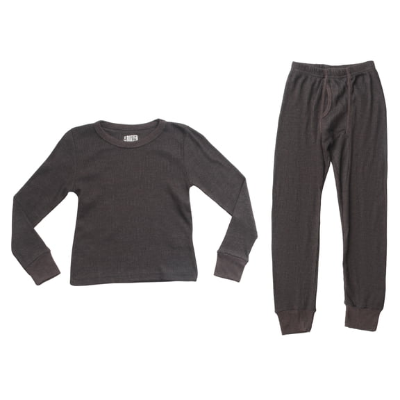 At The Buzzer Thermal Underwear Set for Boys (Charcoal, 7)