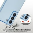 thumbnail image 3 of for Samsung Galaxy S21 FE 5G Case Luxury Plating Edge Case Cover Slim Lightweight Glossy Bling Phone Case Soft TPU Shockproof Bumper Case Electroplated Case,Blue, 3 of 5