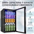 thumbnail image 1 of EUHOMY Frigobar, Mini Refrigerador de 3.2 pies cúbicos para 126 Latas, Refrigerador Pequeño con Estantes Ajustables, Termostato Ajustable, para Dormitorio/Oficina/Hogar, Negro, 1 of 8