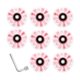 thumbnail image 1 of 8x Rodamientos de Ruedas para Patines Instalados, Dureza 82A, Accesorios para Interiores, Ruedas Iluminadas para Exteriores de 58mm para Patines de Do Rosa, 1 of 8