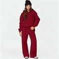 thumbnail image 2 of Women Sweatsuits 2 Piece Set Zip Up Hooded Sweatshirts Vacation Travel Matching Sets,S, 2 of 7
