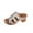 Silver, variant on ShiShine Womens Casual Summer Low Block Heel Mule Sandals Open Toe Multi Strap Embossed Shoes
