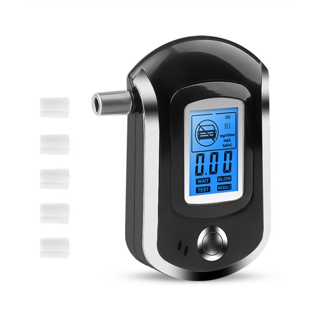Mini alcoholímetro digital con pantalla LCD, dispositivo de detección de alcohol, alcoholímetro para equipo de policía de tráfico para gatos JFHHH pequeña
