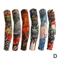 thumbnail image 2 of 6 piezas de tatuajes de flores para brazo, sin costuras, para ciclismo al aire libre, con protección solar, 2 of 2