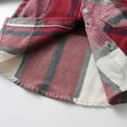 thumbnail image 5 of Gubotare Boys Plaid Shirt Toddler Baby Boys Girls Button Down Shirt Summer Short Sleeve Plaid Shirts (Red,Size 3-4 Years), 5 of 7