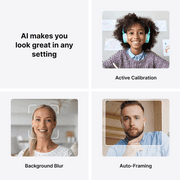 Lumina 4K Webcam: Studio-Quality Webcam Powered by AI. (Silver)