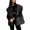 Black, variant on Womens Puffer Vest Stand Collar Full Zip Sleeveless Bubble Puffer Vest Quilted Padded Warm Coat Outwear