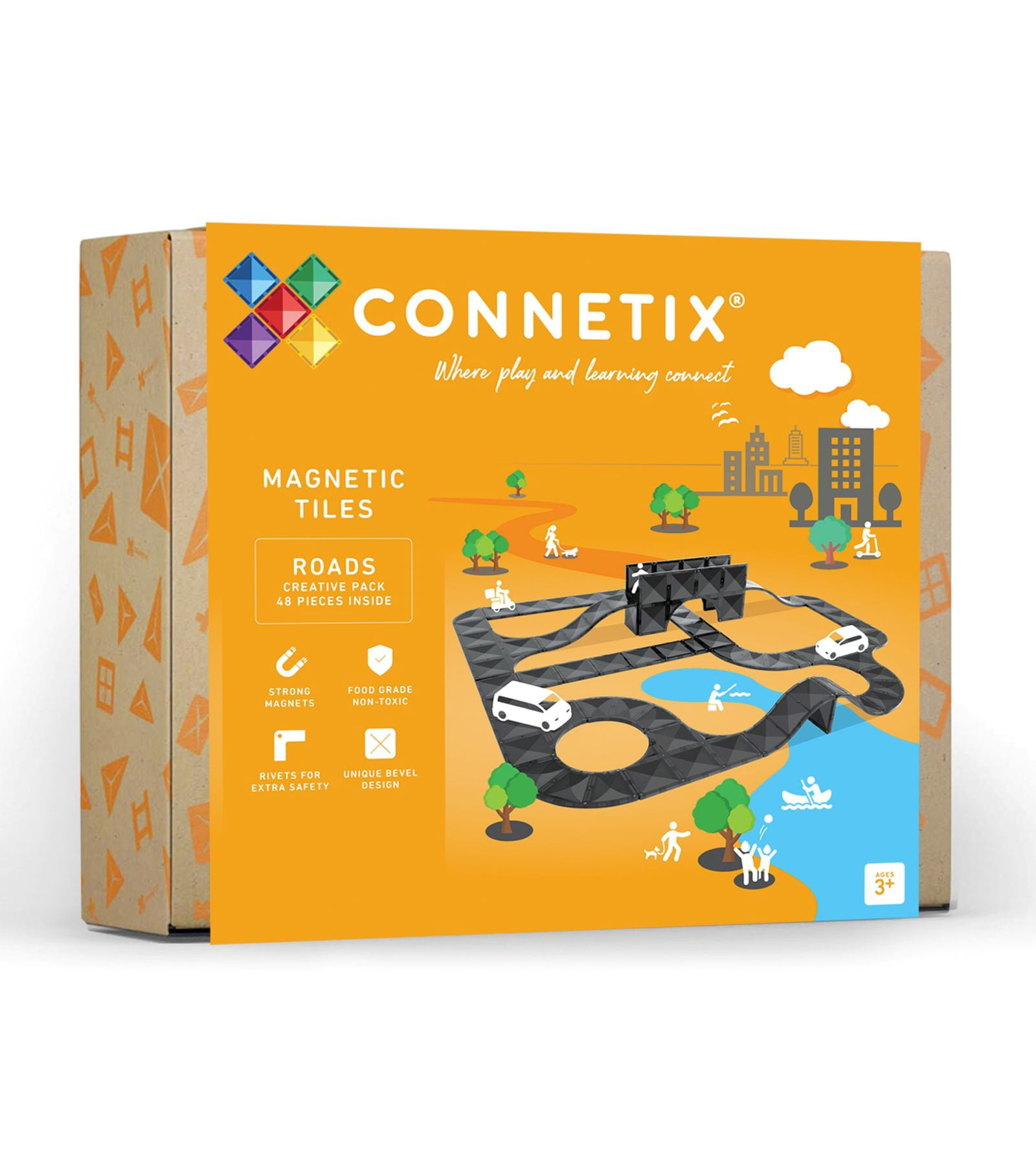CONNETIX Magnetic Tiles Roads Creative Pack, 48 Pieces - Walmart.ca