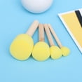 thumbnail image 2 of 20pcs Assorted Size Round Sponges Brush Set Kids Painting Tools Stippler (Yellow), 2 of 8