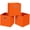 Orange-3 Pack, variant on Orange 6 Pack Fabric Cube Storage Bins 13x13x13 Inches