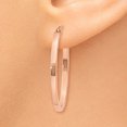 thumbnail image 3 of 14k Rose Gold Oval Tube Hoop Earrings, 3 of 8