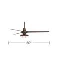 thumbnail image 7 of 60" Casa Vieja Turbina DC Modern Indoor Outdoor Ceiling Fan with LED Light Remote Control Oil Rubbed Bronze White Glass Damp Rated for Patio Exterior, 7 of 7