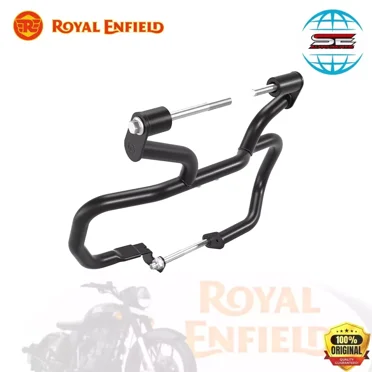 Genuine Black Compact Engine Guards for Royal Enfield Guerilla 450, Himalayan 450