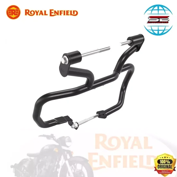 Genuine Black Compact Engine Guards for Royal Enfield Guerilla 450, Himalayan 450