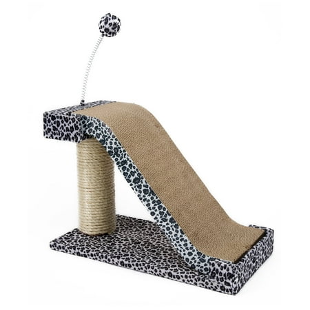 Penn-Plax Jungle-Slope Cat Scratching Post - Cardboard - Multicolor Leopard Print