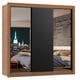 thumbnail image 2 of Ropero Closet Madesa Lyon 3 Puertas Espejos Marron/Negro, 2 of 5