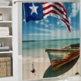 thumbnail image 6 of Orinice Independence Day  Shower Curtain Sets Puerto Rico Flag July Shower Curtain Sets with U Shape Rug,Waterproof Shower Curtain Summer Palm Tree Tree Beach Non-Slip Bathroom Mat 36x72, 6 of 7