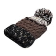 thumbnail image 3 of Only Moment Unisex Beanie Hats for Men Women A Polyester,Cotton with Faux Fur Pom Warm Knit Skull Cap Beanie for Women One Size, 3 of 4