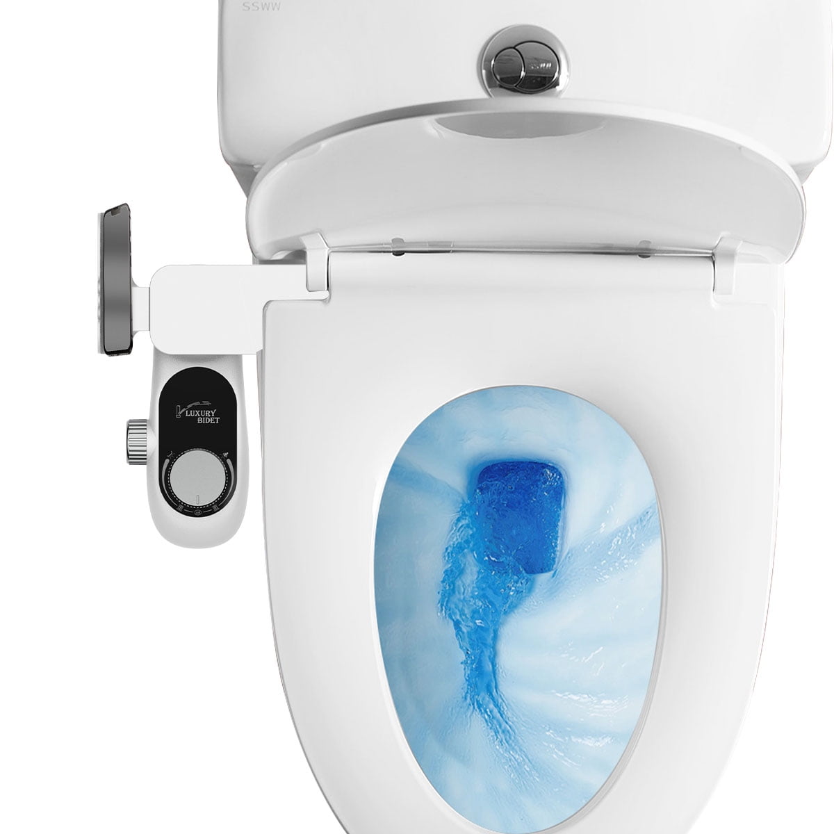 KDMLR Non-Electric, Bidet Attachment White with Smart Cleaning Function
