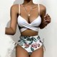 thumbnail image 5 of Bikini sin espalda con estampado de flores sexy para mujer Traje de baño de tres piezas Traje de baño Conjunto de ropa de playa Cubiertas Fridja  nalpqowj54372, 5 of 7