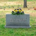 thumbnail image 3 of Sympathy Silks Artificial Cemetery Flowers 30" Purple Rose/Yellow Dahlia/White Orchid cemetery saddle, 3 of 7