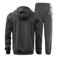 thumbnail image 4 of Cavosen 2 Piece Men Sweatsuits Sets Long Sleeve Full Zip Pullover Hoodie and Jogger Pants Tracksuit Drawstring Jackets Solid Pocket Casual Loungewear, 4 of 4