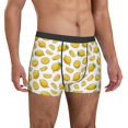 thumbnail image 5 of Men's Boxer Briefs, Cute Gold Lemon Soft Comfy Mens Underwear Boxer Briefs Breathable With Widen Waist, 5 of 7