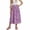Purple, variant on Girls Floral Print Long Skirt Bohemian Style A-Line Maxi Skirts for Summer Vacation Beach Casual Outfit