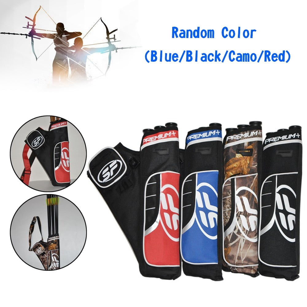 3 Tubes Hip Quiver Hunting Archery Arrows Quiver Holder Bow Belt Waist Bag 