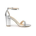 thumbnail image 3 of BLISSFUL STEP Women's Sandals Rhinestone Chunky Heel Ankle Strap Open Toe Party Shoes Silver 8.5, 3 of 8