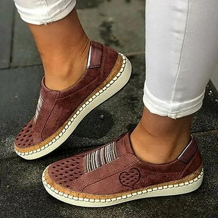 

Aueoeo Casual sneakers for women trendy Women s Slip On Shoes Comfort Fashion Walking Sneakers Slip On Sneakers