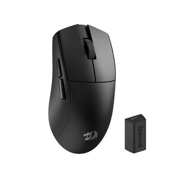 Redragon M916 PRO 3-Mode Wireless Gaming Mouse, Hype-Speed 4K Polling Rate, 49G Ultra-Light 26K DPI Gamer Mouse w/Ergonomic Natural Grip Build, Redefinable Macro Buttons,