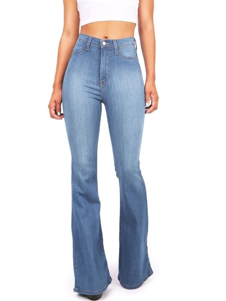 plus size wide leg denim pants