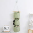 thumbnail image 1 of Coolmade Mini Cotton Linen Fabric Closet Washable Hanging Storage Bag with 5 Pockets Over The Wall Door Organizer for Room Bathroom, 1 of 1