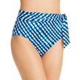 thumbnail image 2 of Tommy Bahama AZURE BLUE Harbour Island High-Waist Bikini Swim Bottom, US X-Small, 2 of 3