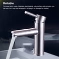 thumbnail image 3 of Advancent Grifo de lavabo de acero inoxidable, grifo de agua para baño y cocina, fregadero resistente al calor, rociador de repuesto montado en cubierta, Accesorios de baño cepillado Advancent HA011732-01B, 3 of 6