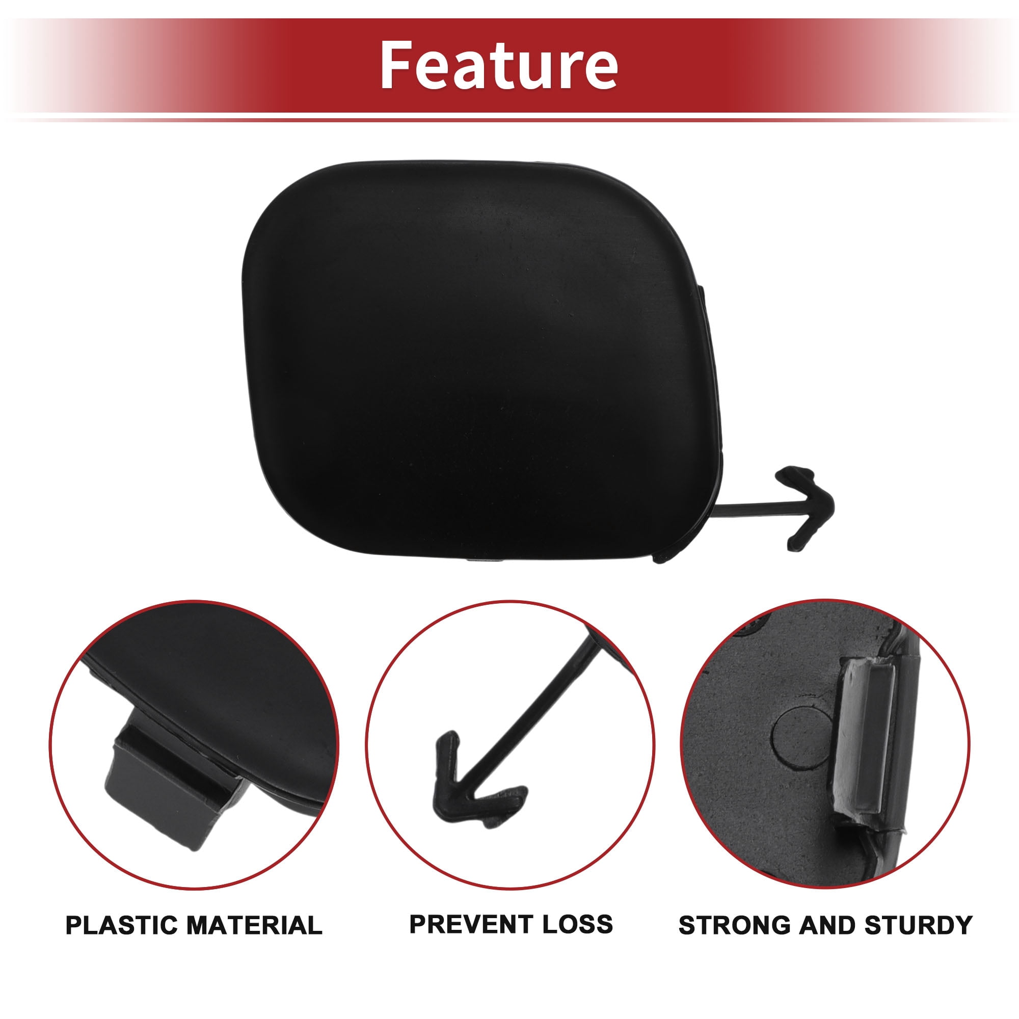 Unique Bargains Tow Hook Car Cover for Toyota Highlander 2014-2016 Black