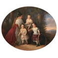 thumbnail image 3 of Russian School 18x15 Black Modern Framed Museum Art Print Titled - Children with Their Nanny in a Russian Costume, with a Vast Landscape in the Background, 3 of 5